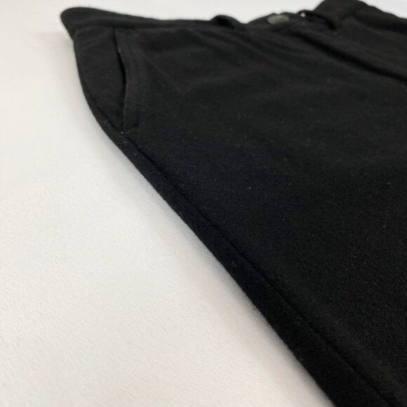 RAG & BONE BLACK WOOL BLEND HIGH RISE WIDE CROP LEG TROUSERS - 10 - Picture 7 of 10